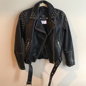 Studded Vegan Leather Jacket